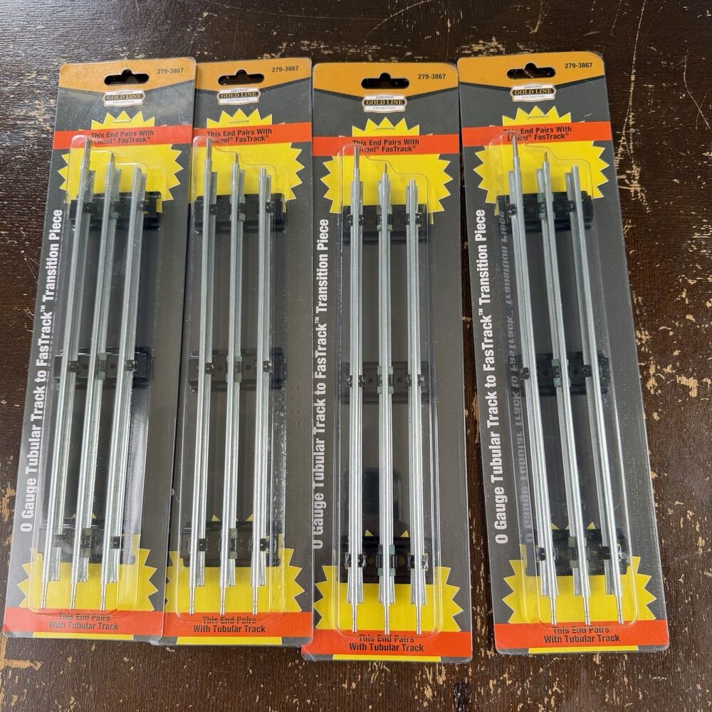 Menards O Gauge 10” Tubular Train Track Fastrack Transition Pieces Lot Of 4
